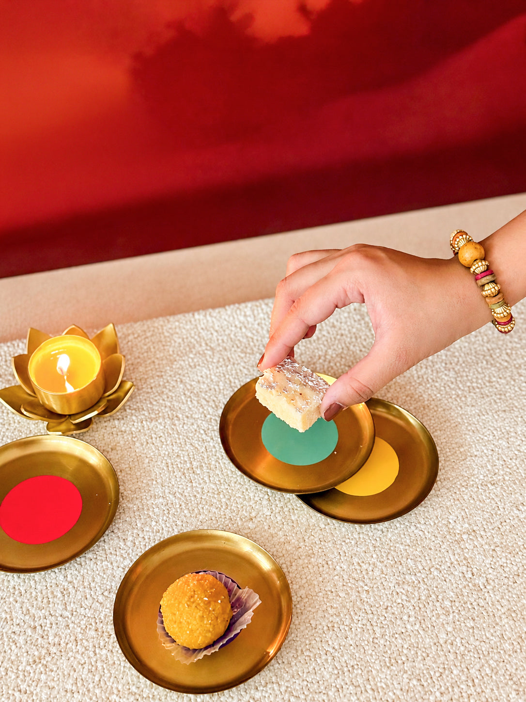 Rang Brass Coasters  (Set of 4)